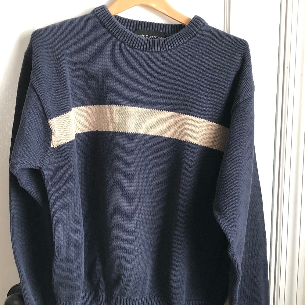 Croft & Barrow Crew Neck Navy Sweater Size L